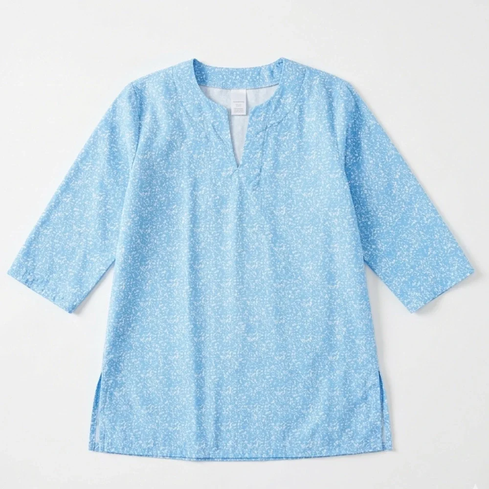 Bella Bliss Toddler Girls Cotton Swim Cover-Up Cornflower Blue Floral Size 3